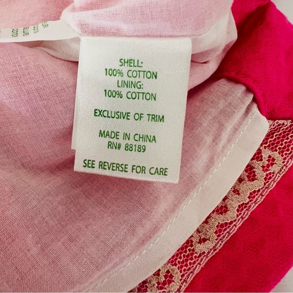 LILLY PULITZER Annabelle Pink White Halter Tank Top Blouse Size 0 - Picture 9 of 11